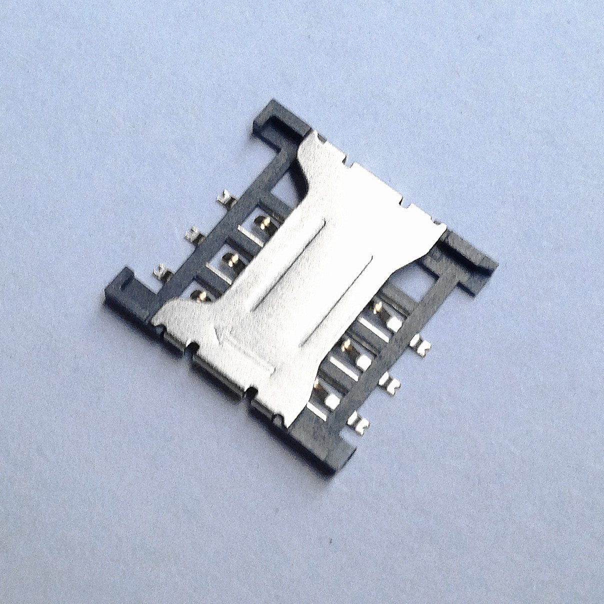 micro sim卡座 SIM卡座连接器 micro卡座 SIM卡座 6Pin 高度1.5mm